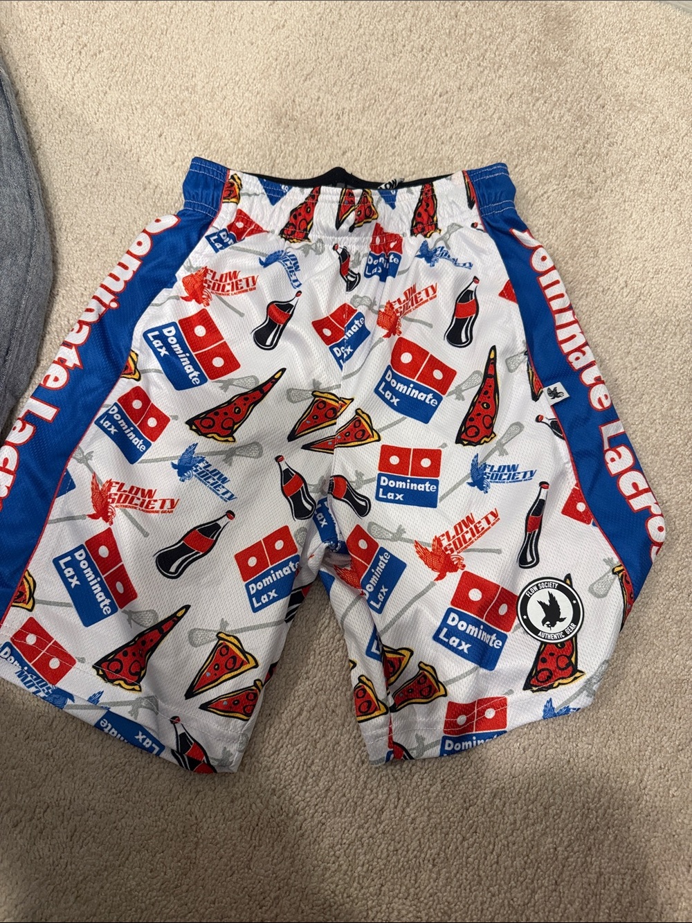 Flow Society Boys Dominoes LAX shorts size M